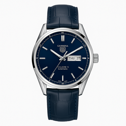Tag Heuer Calibre 5 Carrera | Automatic – Leather Strap | Day-Date Edition