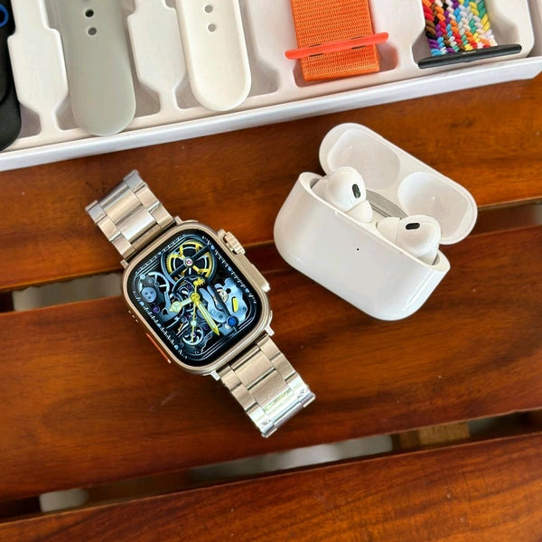 I20 Ultra Max Suit | 7-in-1 Smartwatch Gift Set with Wireless Earbuds
