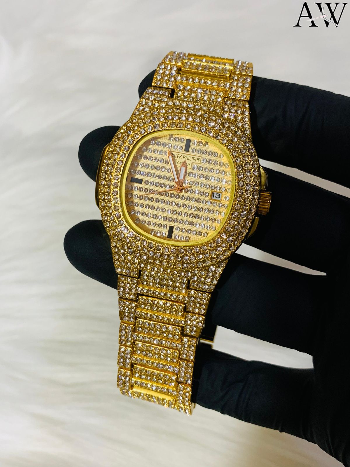 TST Gold Daimond Watch