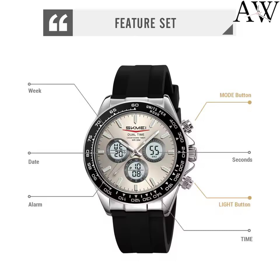 SKMEI – Dual Time Sports Watch